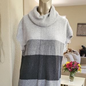 Striped Cowl Neck Sweater